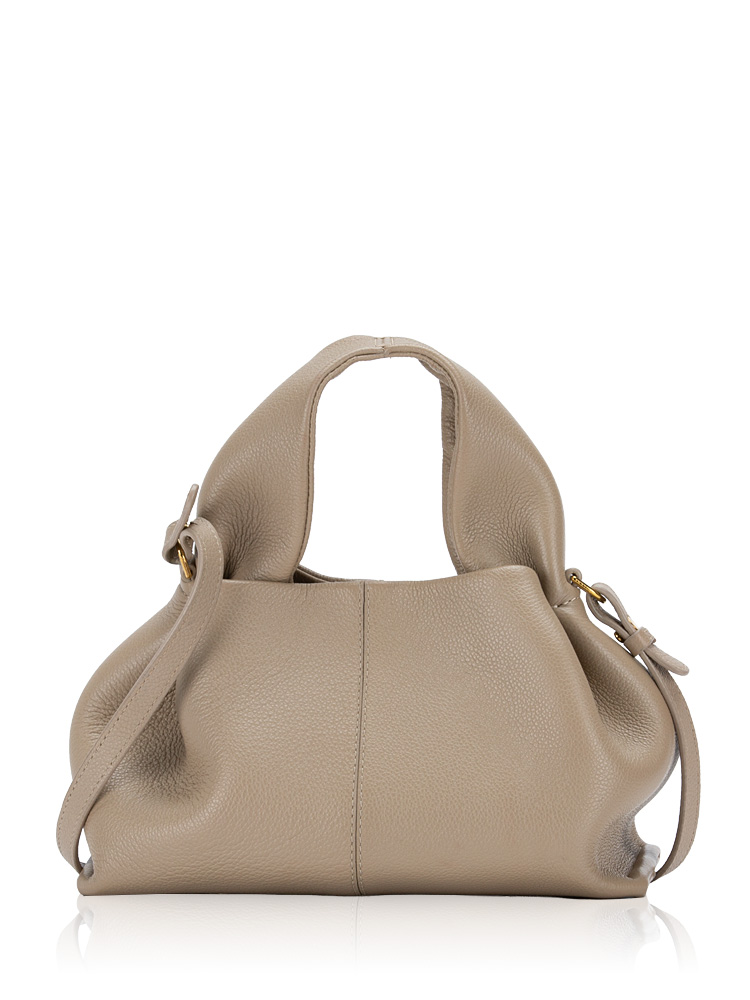 Textured Calfskin Numero Neuf Mini Taupe