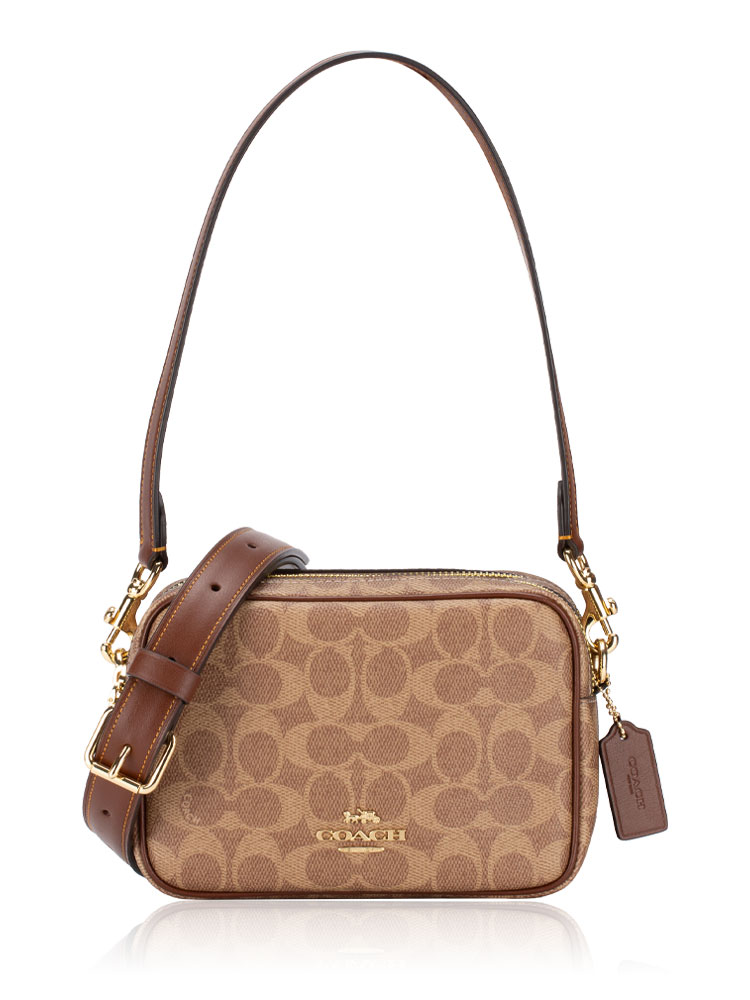 CEK69 Signature Carey Mini Crossbody Tan Brown