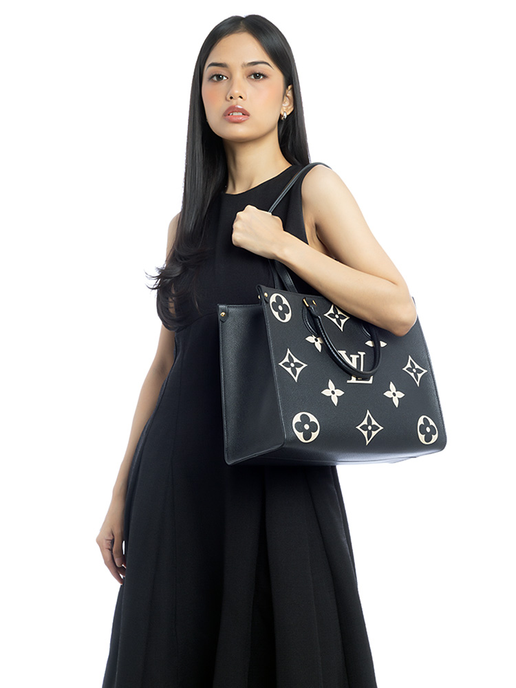 Monogram Empreinte Bicolor Onthego MM Black Beige