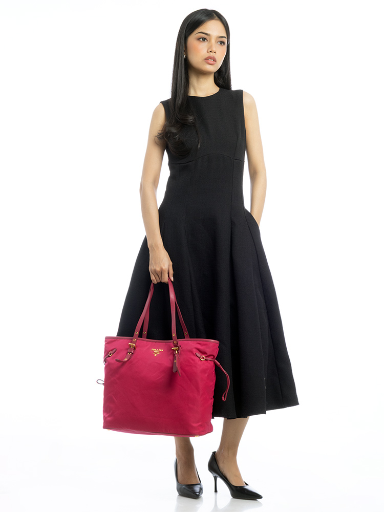 BR4997 Tessuto Saffiano Tote Ibisco