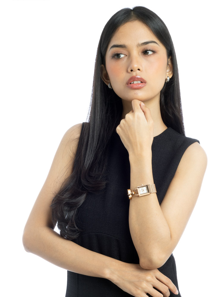 TBW7102 Surrey Chain Lock Bracelet Watch Rose Gold