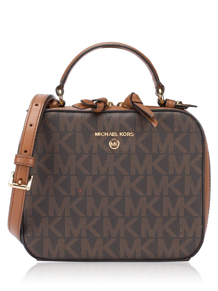 Jet Set Monogram Charm Medium Crossbody Brown Luggage