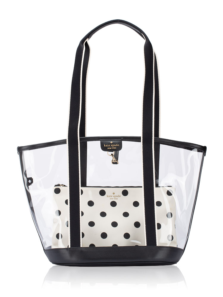 Clare See Through Tote Black Multi