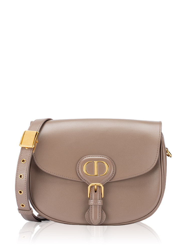 Box Calfskin Bobby Medium Shoulder Bag Warm Taupe