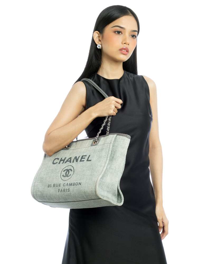 Mixed Fibers Deauville Small Tote Grey