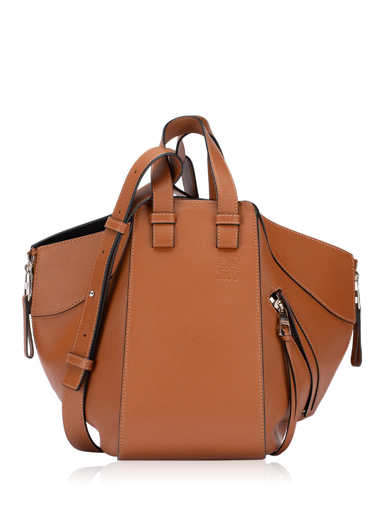 Calfskin Hammock Small Shoulder Bag Tan
