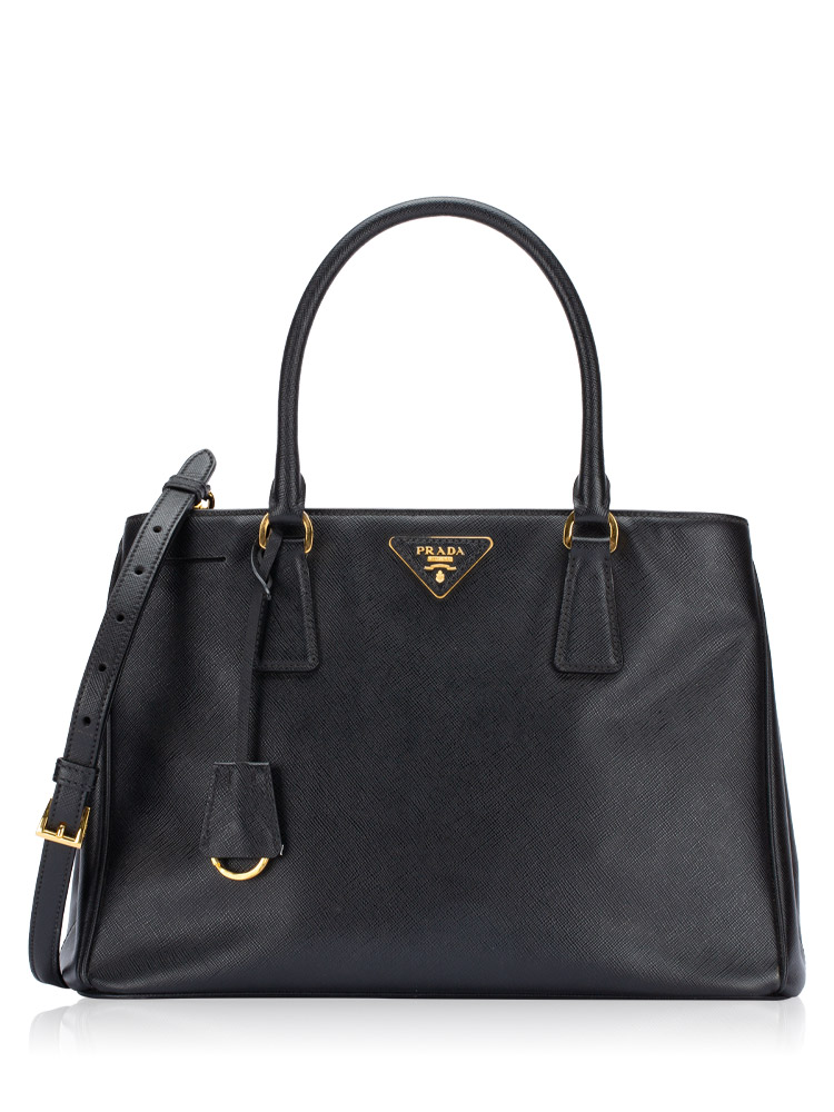 Saffiano Lux Medium Tote Nero