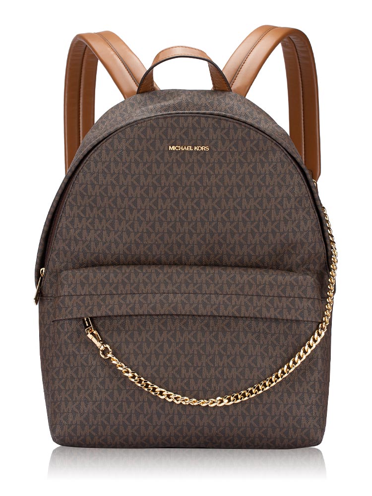 Signature Slater Large Chain Backpack Brown