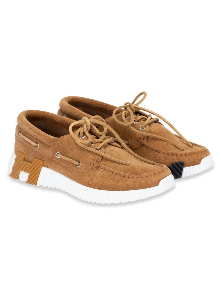 Suede Goatskin Ketch Sneaker Brun Fume Sz 40
