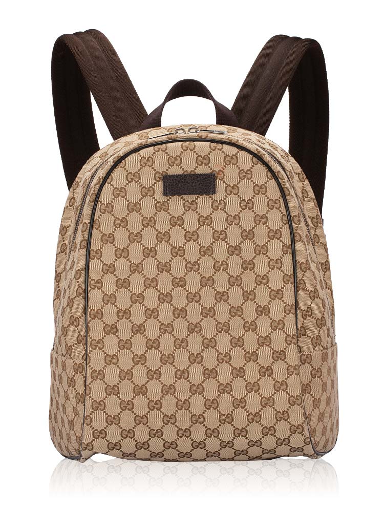 GG Canvas Travel Backpack Beige Ebony