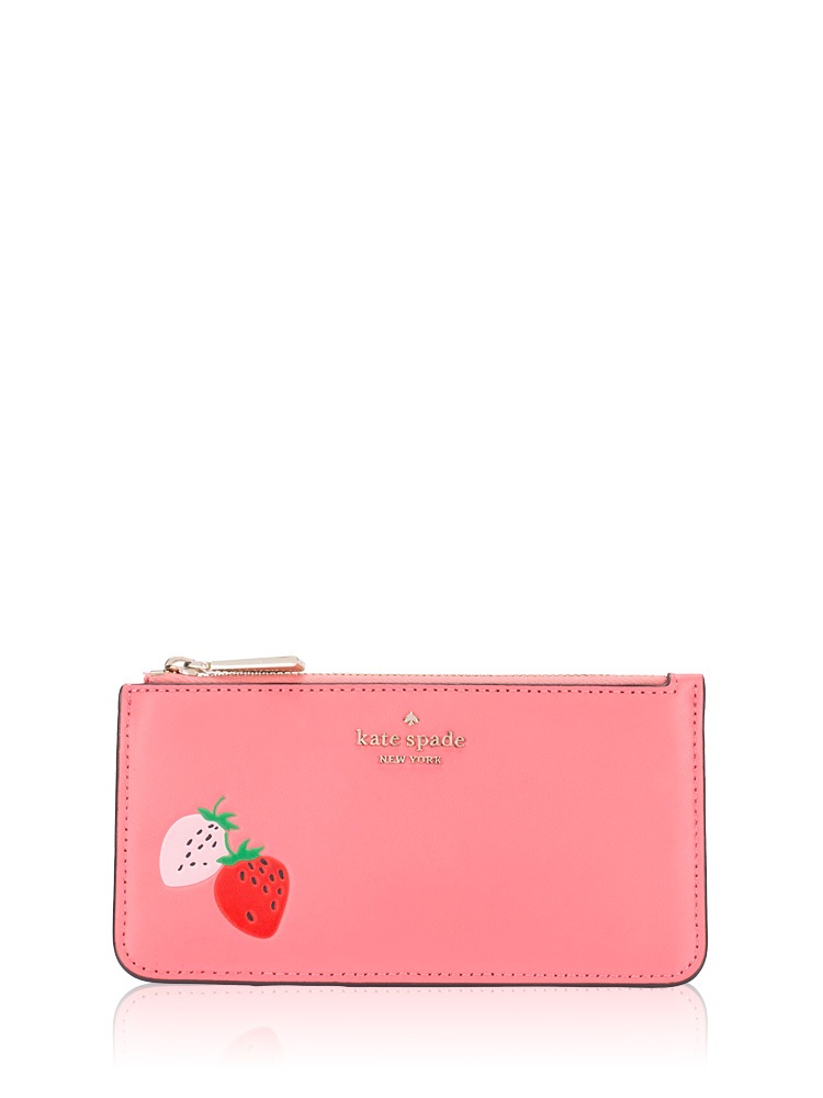 Picnic in the Park Large Slim Card Holder Garden Pink