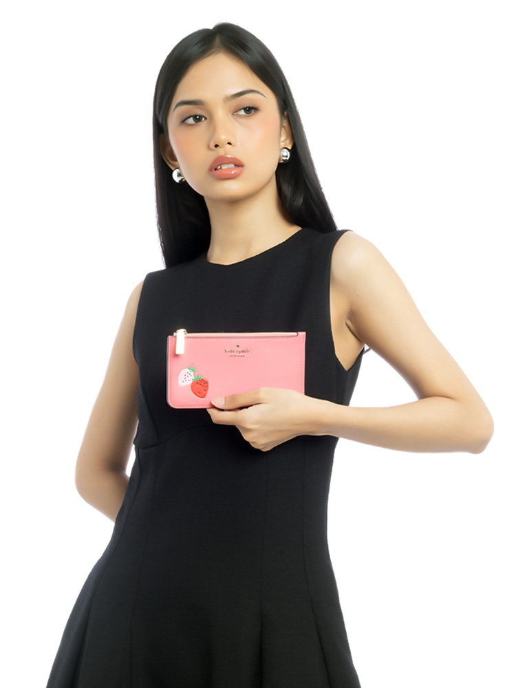 Picnic in the Park Large Slim Card Holder Garden Pink