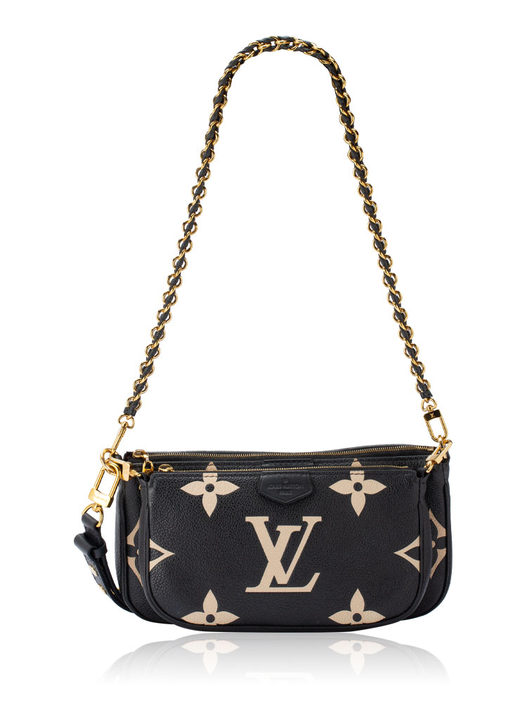 Monogram Empreinte Bicolor Multi Pochette Accessories Noir Crème