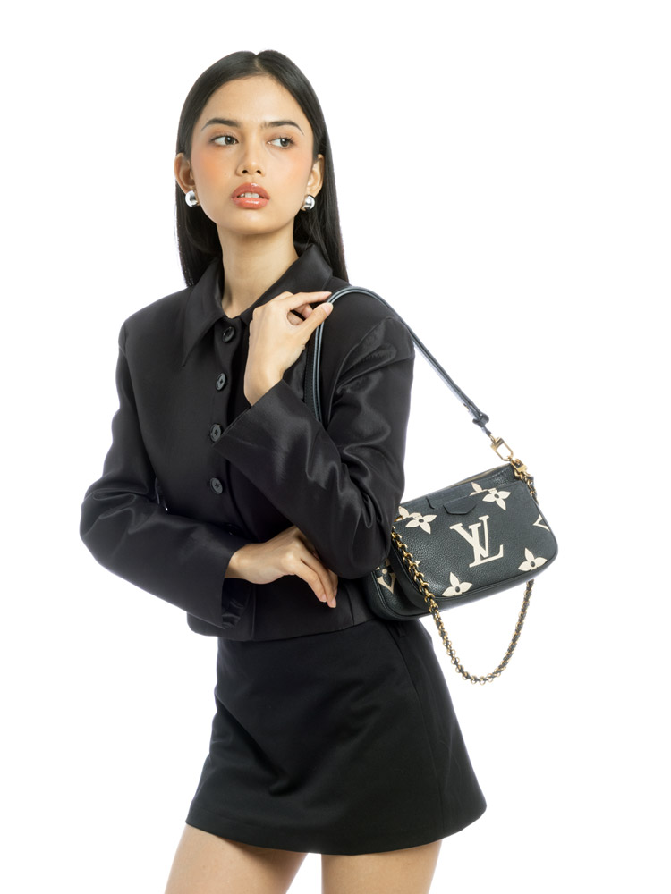 Monogram Empreinte Bicolor Multi Pochette Accessories Noir Crème