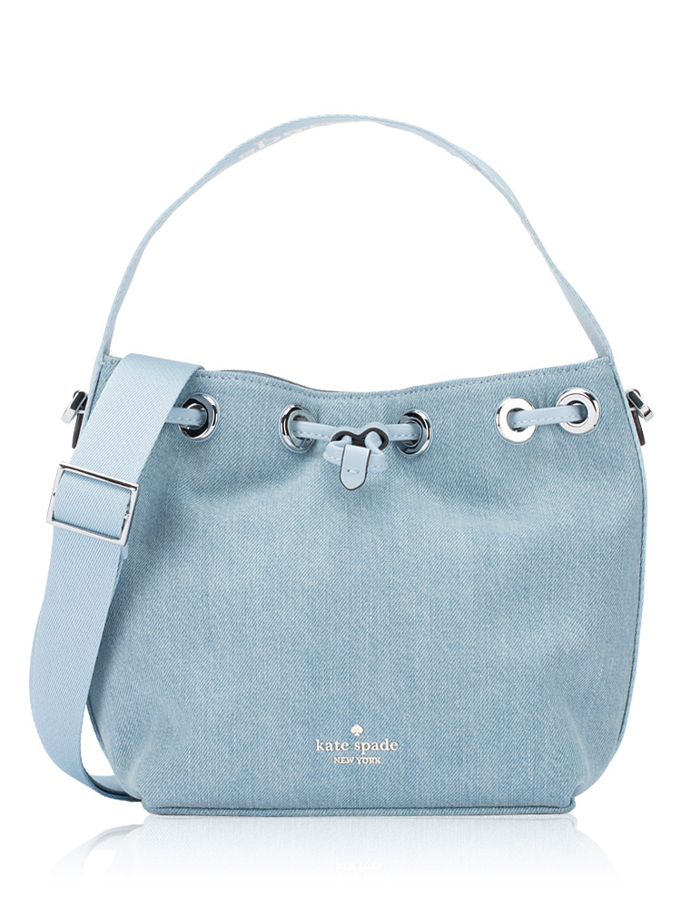 Kip Denim Small Bucket Bag Blue Multi
