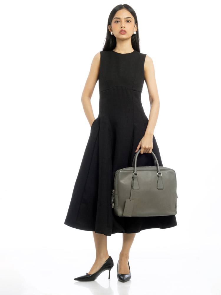 VS305M Saffiano Metal Briefcase Grey