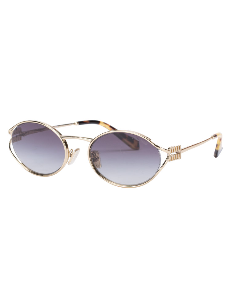 SMU52Y Oval Logo Sunglasses Gold Tortoise