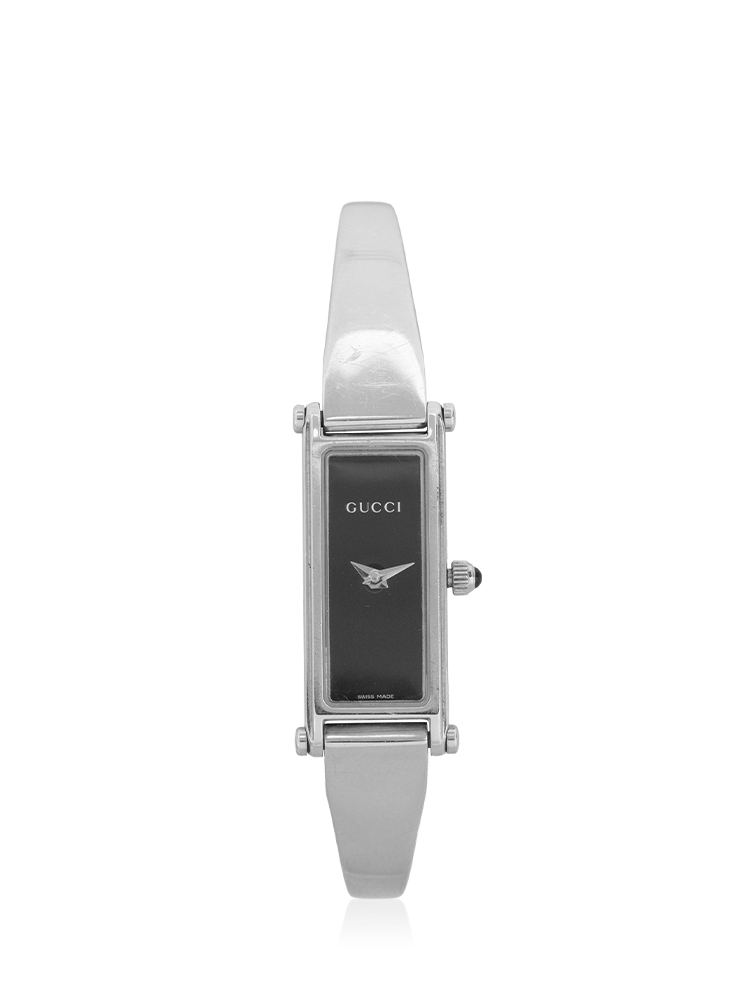 Stainless 1500L 12mm Horsebit Watch Silver Black