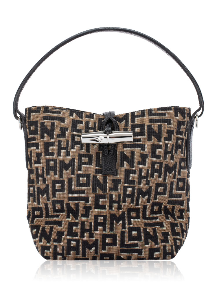 Roseau Essential LGP Bucket Bag Black Brown