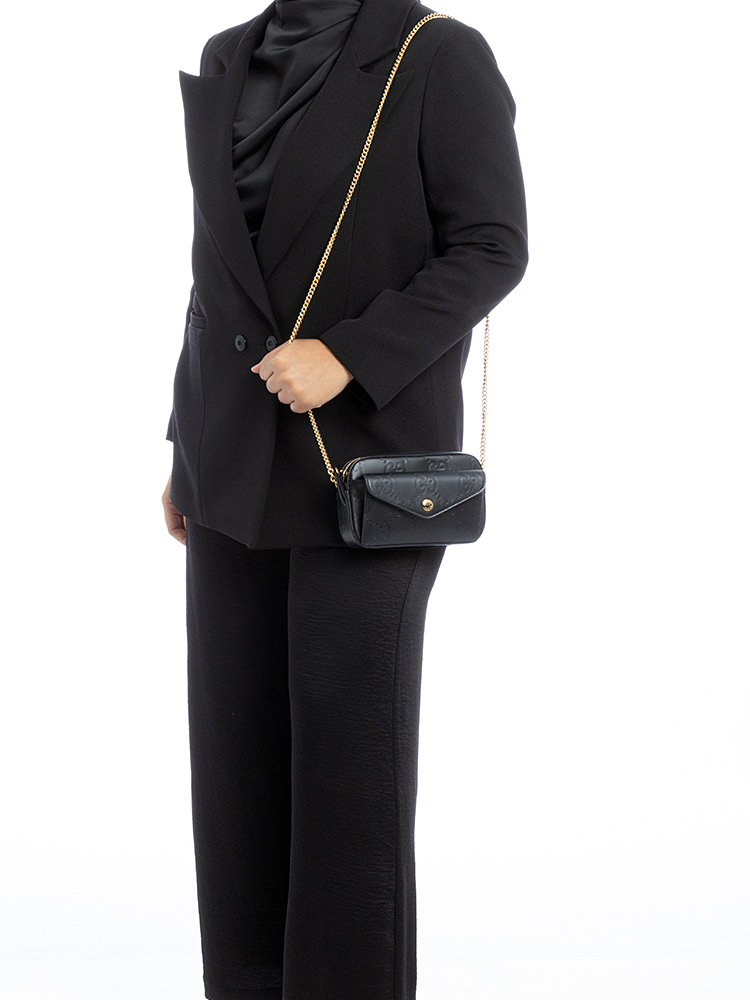 Guccissima Gilbert Super Mini Shoulder Bag Black