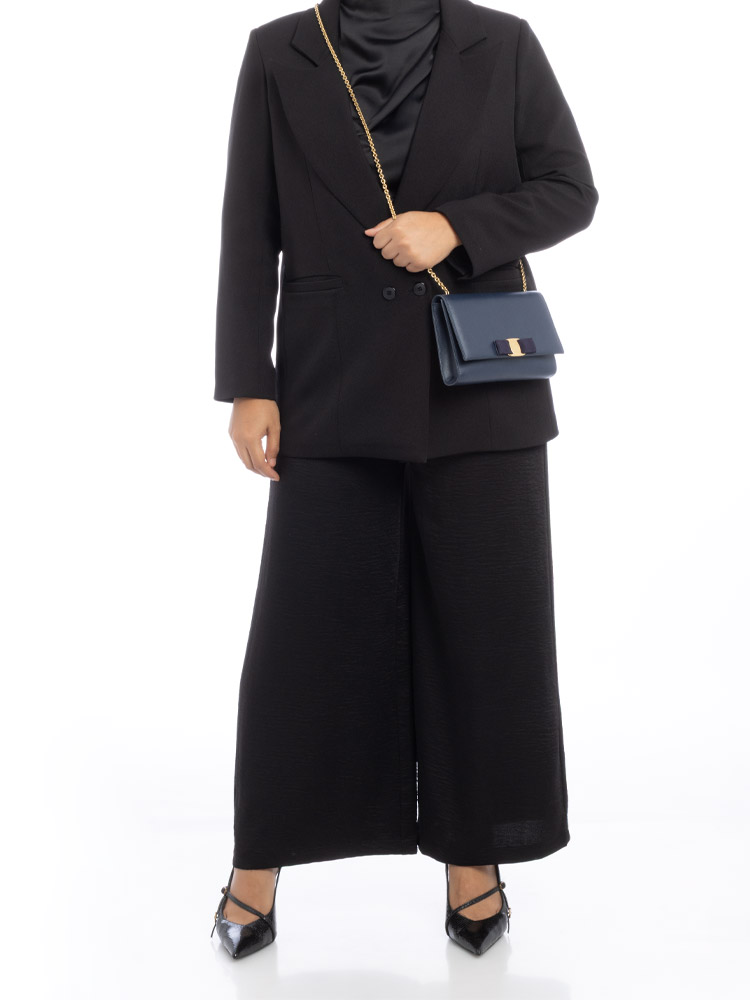 Calfskin Miss Vara Mini Chain Bag Oxford Blue