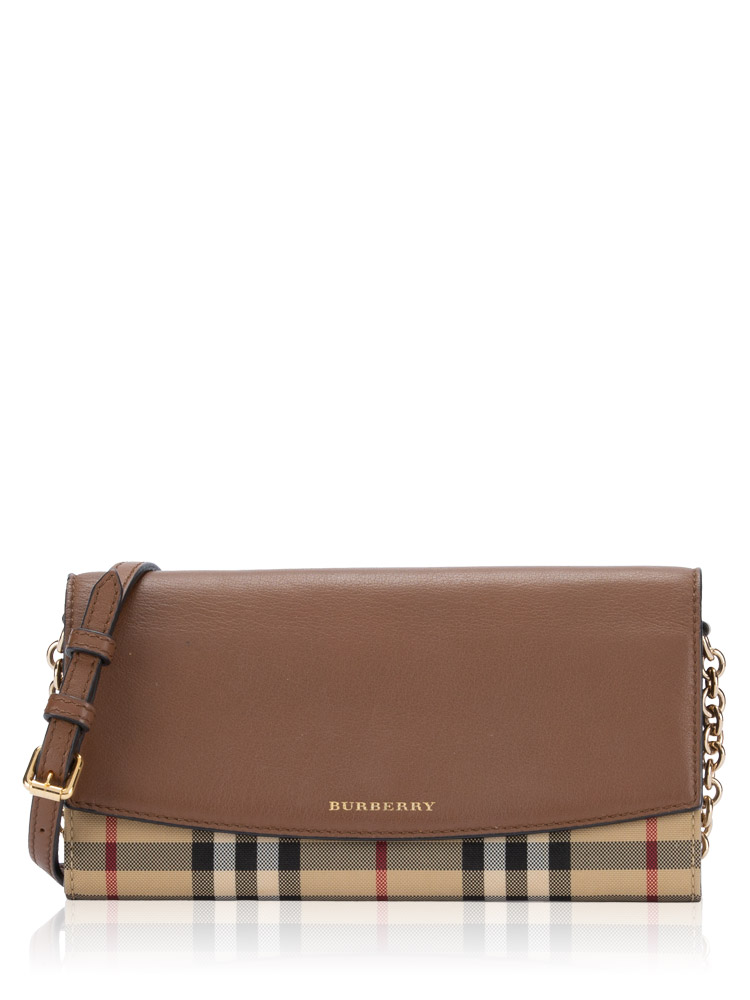 House Check Derby Henley Wallet On Chain Tan