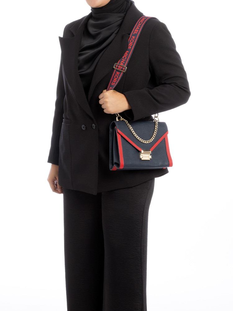 Whitney Leather Shoulder Bag Admiral Multi