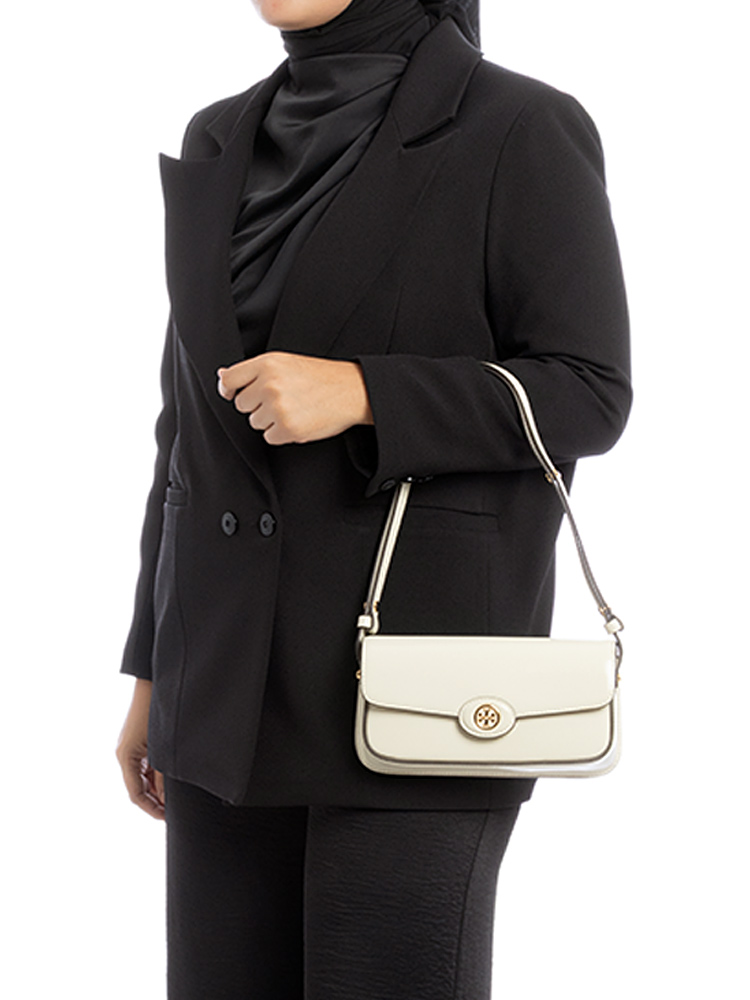 Robinson Spazzolato Rectangular Shoulder Bag Shea Butter