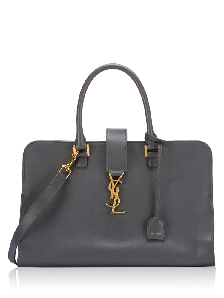 Calfskin Monogram Medium Cabas Grey