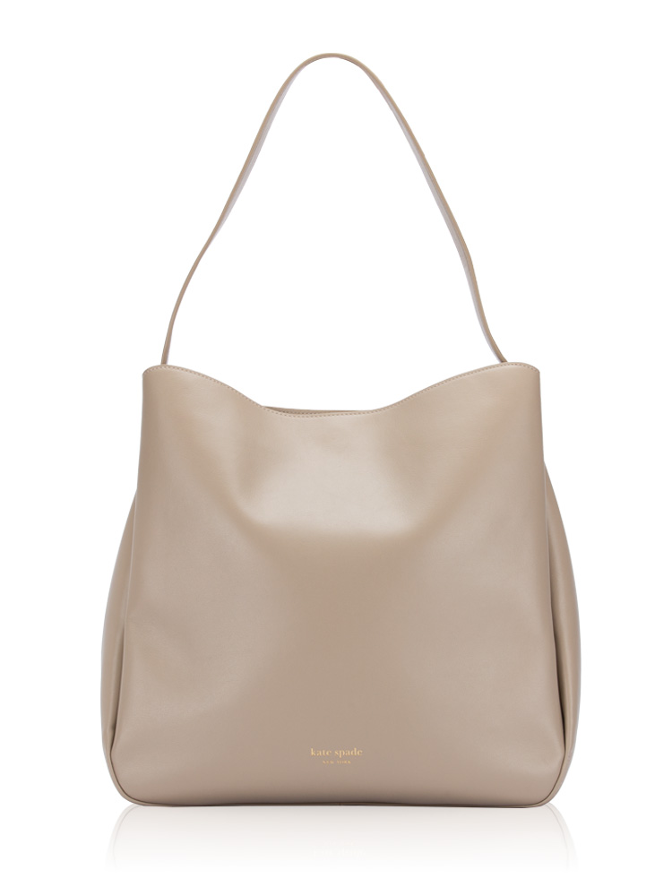 Grace Leather Large Hobo Timeless Taupe
