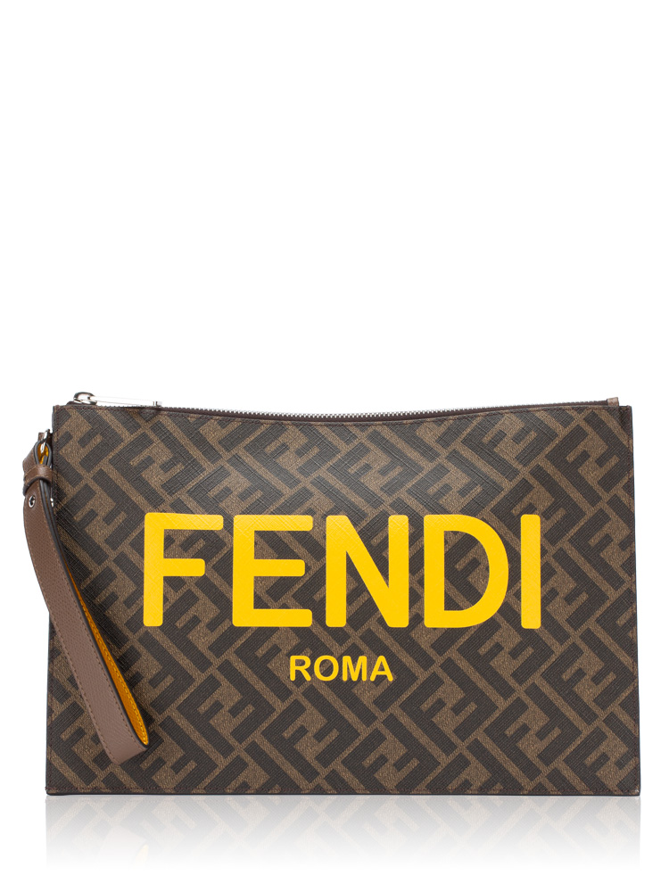 FF 1974 Logo Print Flat Pouch Sunflower Maya