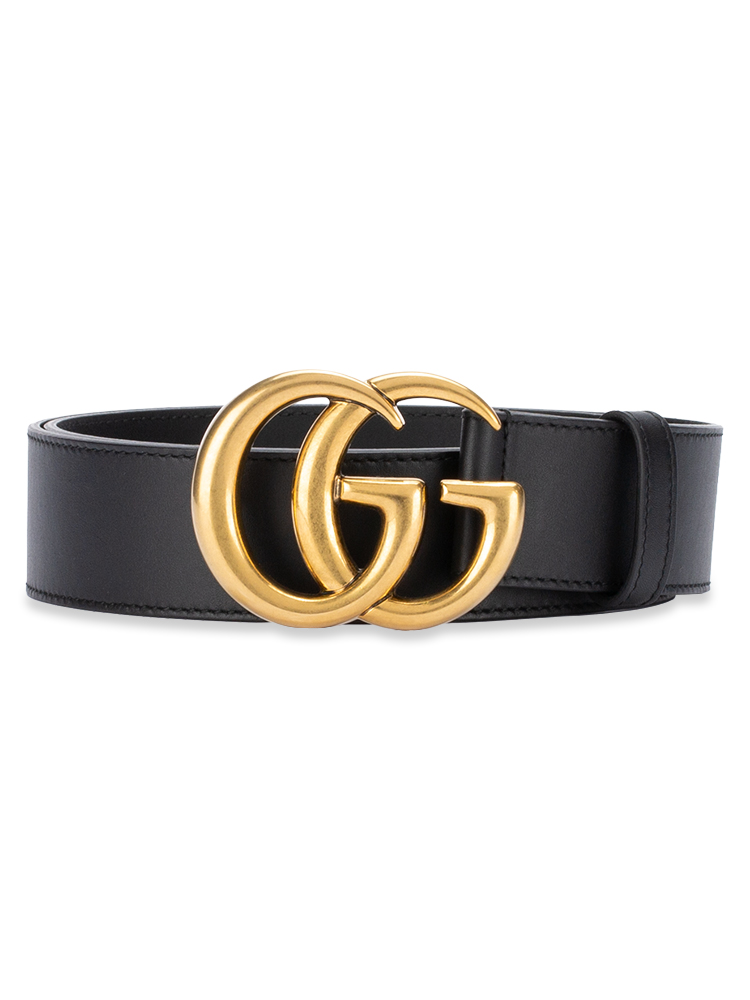 Calfskin GG Marmont 40mm Belt Black Sz 85