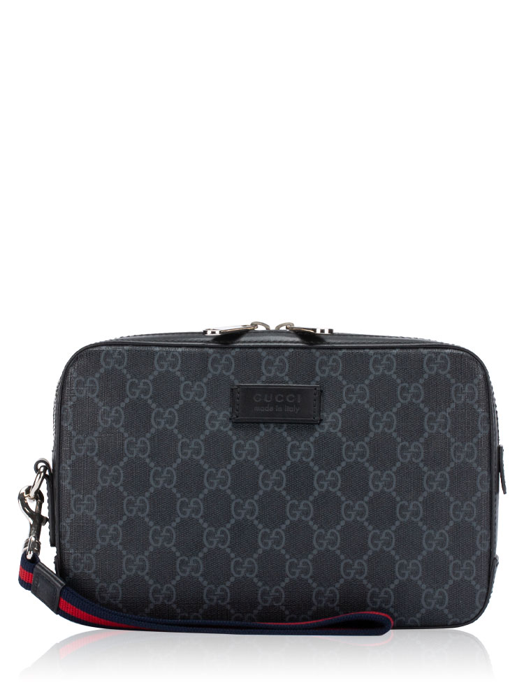 GG Supreme Web Wrist Pouch Black
