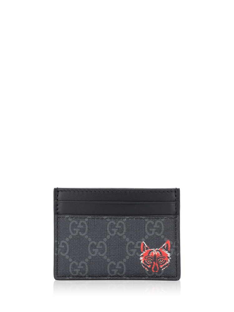 GG Supreme Fox Card Holder Black Grey