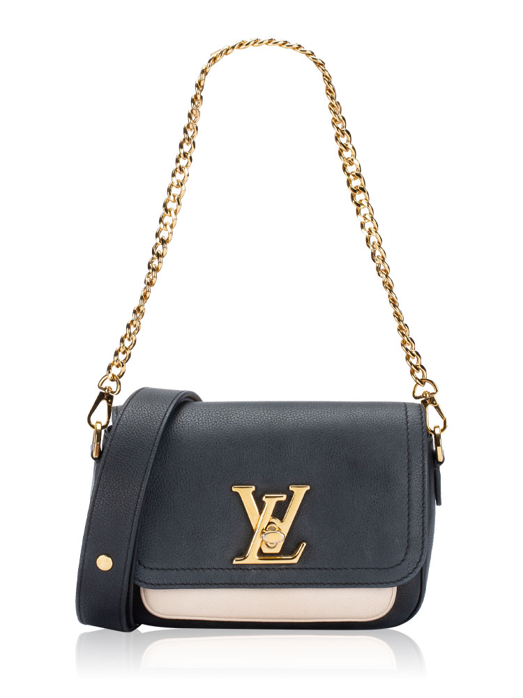 Grained Calfskin Lockme Tender Noir