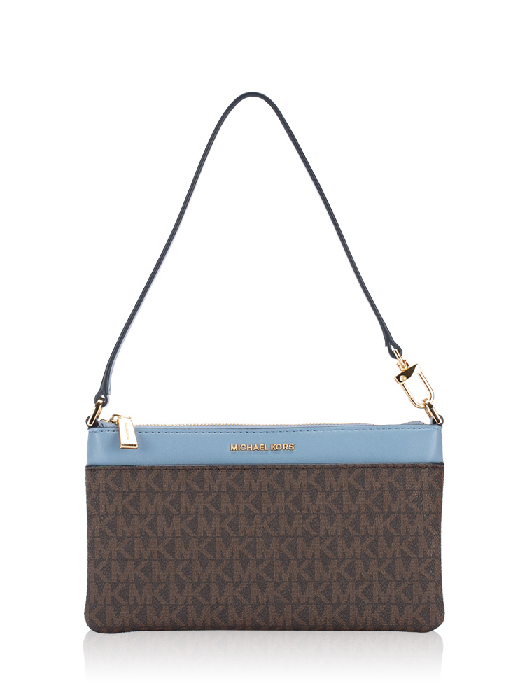 Signature Jet Set Medium Wristlet Chambray