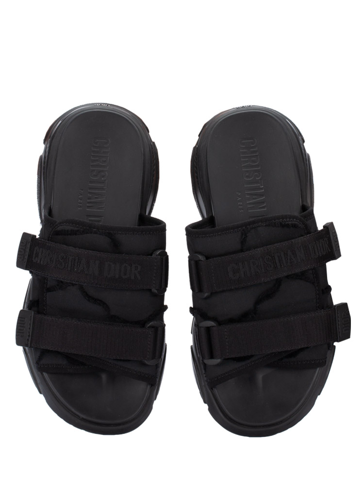 Technical Fabric D-Wander Slide Sandals Black Sz 39