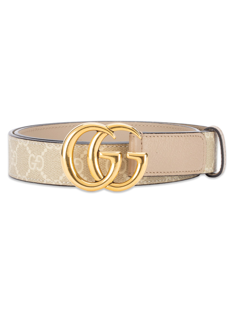 GG Supreme Double G 30mm Belt Beige Sz 85