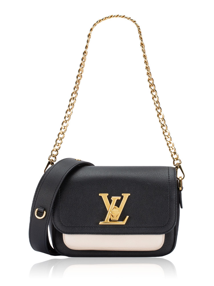 Grained Calfskin Lockme Tender Noir
