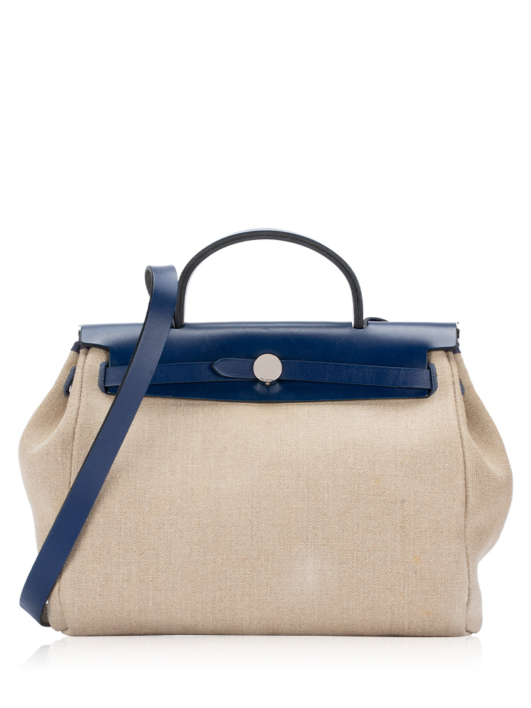Toile Vache Hunter Herbag Zip Retourne 31 PM Ficelle Bleu Saphir