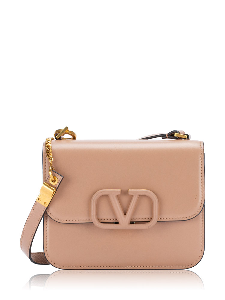 Smooth Calfskin VSling Small Shoulder Bag Poudre