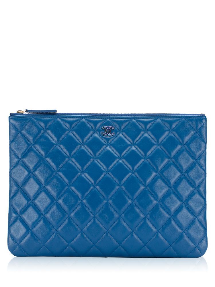 Lambskin Medium O Case Royal Blue