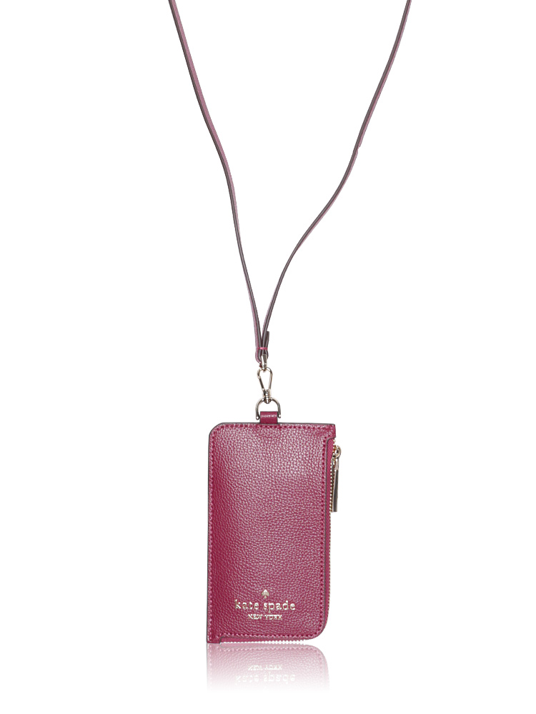 Card Case Lanyard Dark Raspberry