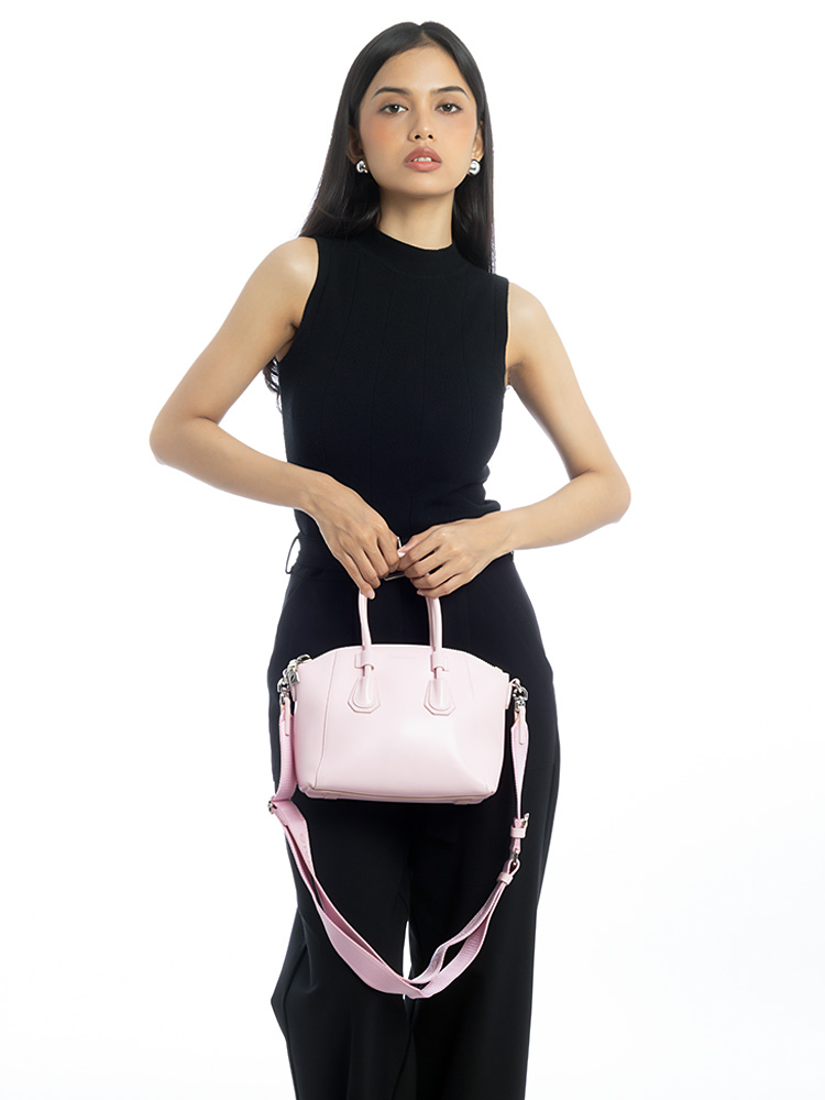Box Calfskin Antigona Sport Mini Top Handle Bag Blossom Pink