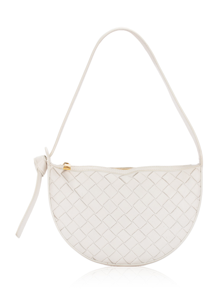 Nappa Intrecciato Sunrise Mini Shoulder Bag White