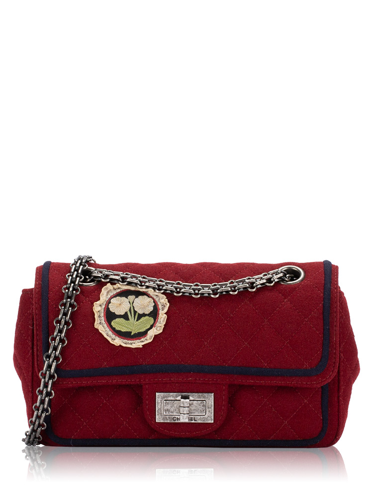 Wool Paris-Salzburg Edelweiss 225 Reissue Mini Flap Bag Red