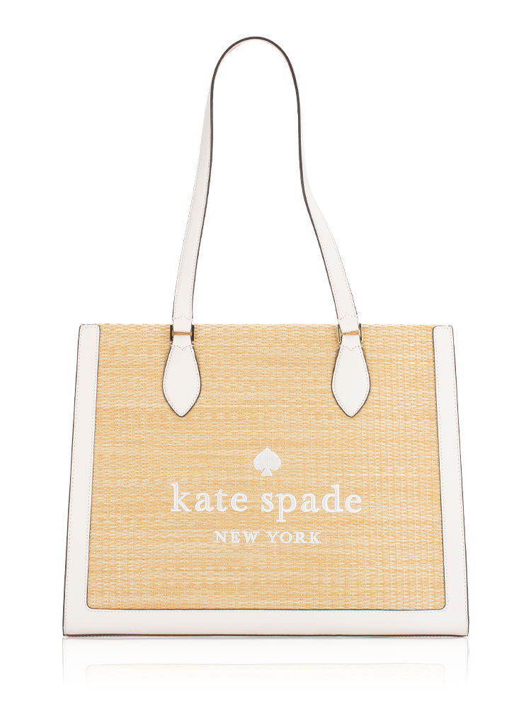 Ellie Straw Large Tote Meringue