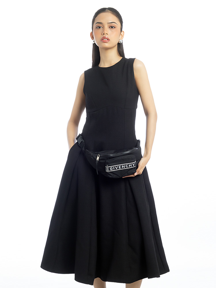Nylon Logo Belt Bag Black