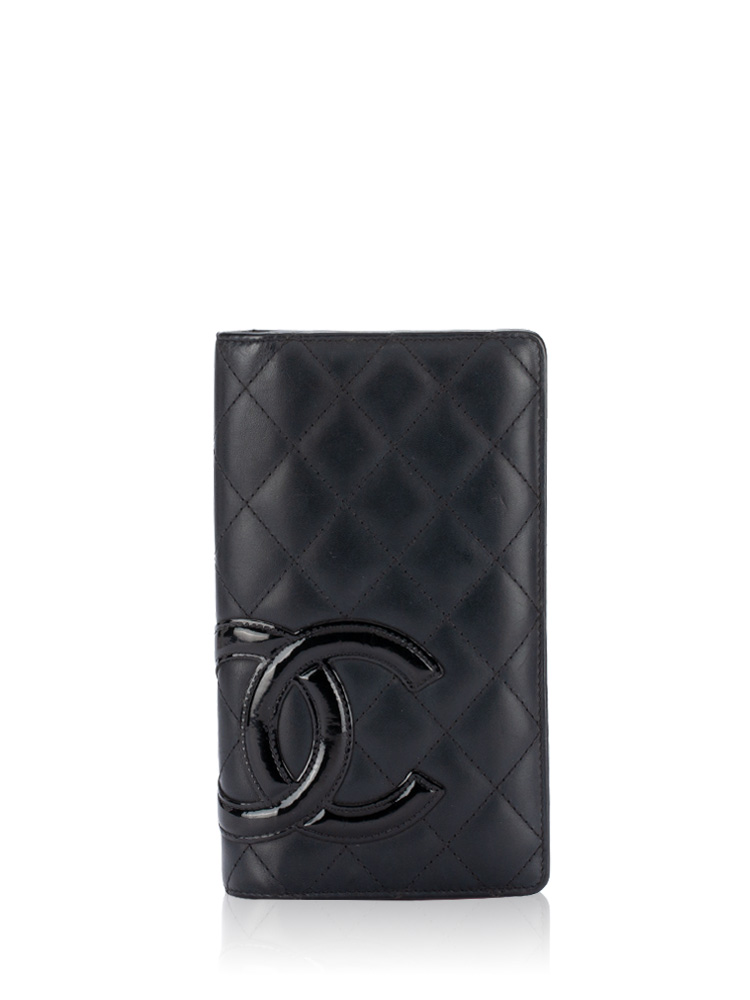 Calfskin Cambon Yen Wallet Black