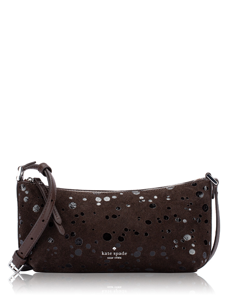 Lenox Suede Dots Mini Crossbody Hot Fudge